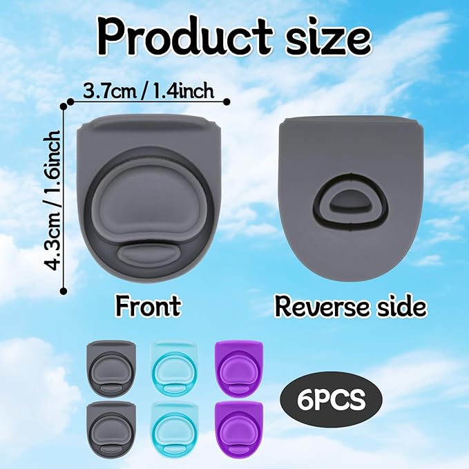 6pcs Rubber Seal Replacement Stopper Compatible with Owala Freesip16/19/24/32/40oz Spout Lid,Water Bottle Gasket Silicone Cap Insert Gasket Stopper Replacement Parts Accessories Y6A1-03