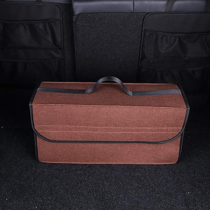 Car Storage Bag, Car Soft Storage Box Trunk Bag Travel Storage Organizer Holder Car Accessories Deep Grey