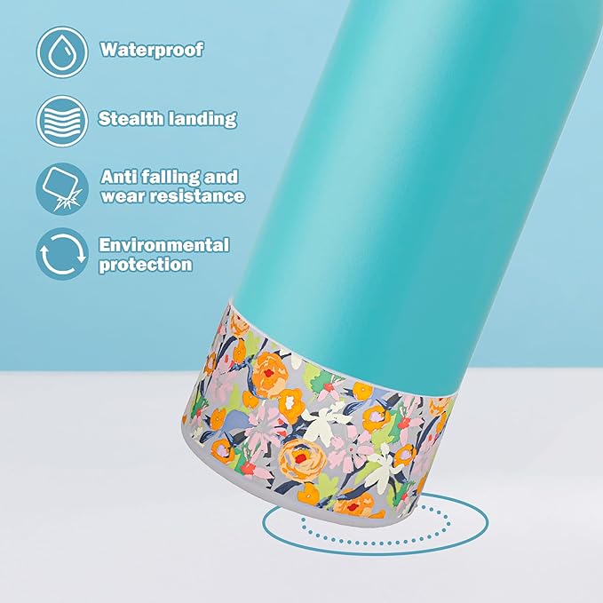 HEYSKAY 2PCS Silicone Boot for Owala Flask Water Bottle Anti-Slip Protective Sleeve for Owala Twist,FreeSip and Flip Stainless Steel Water Bottle BPA-Free Boot Bottom Base
