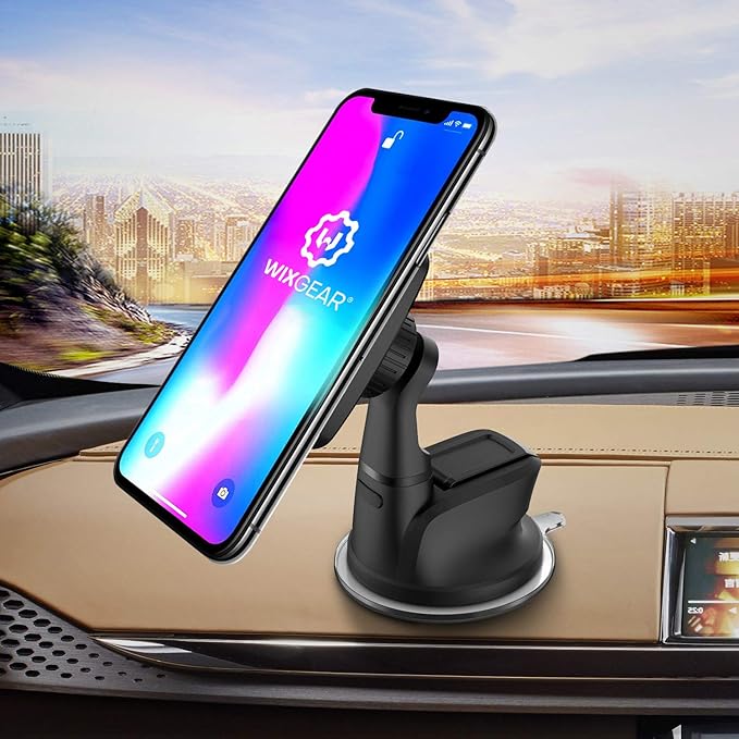 WixGear Dashboard Mount, Universal Magnetic Car Mount Holder, Windshield Mount and Dashboard Mount Holder for Cell Phones with Strong Dashboard Gel