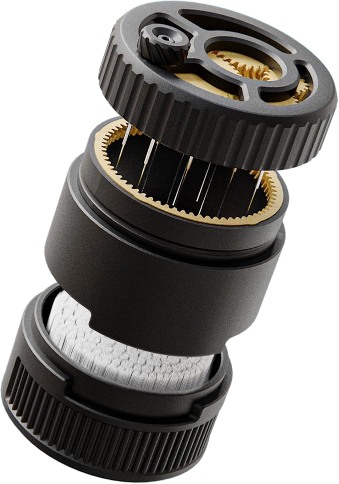 Spirographic Planetary Gear Spinning Espresso WDT Tool, Espresso Needle Stirrer, Espresso Distribution Tool For 58/54/53/51MM Portafilter Baskets (Black and Gold, 53mm and 54mm)