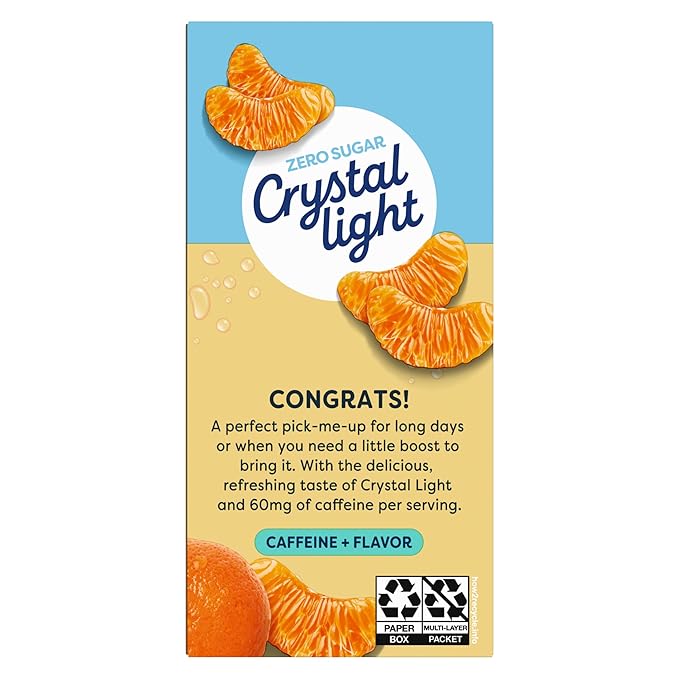 Crystal Light On The Go Energy Citrus, 10 Count (Pack of 12) - Packaging May Vary