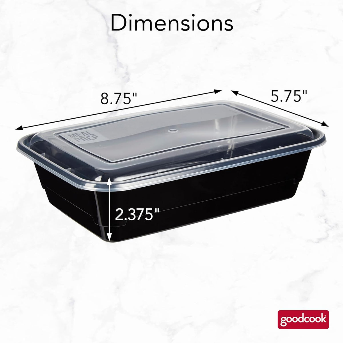 GoodCook Meal Prep Containers, Single