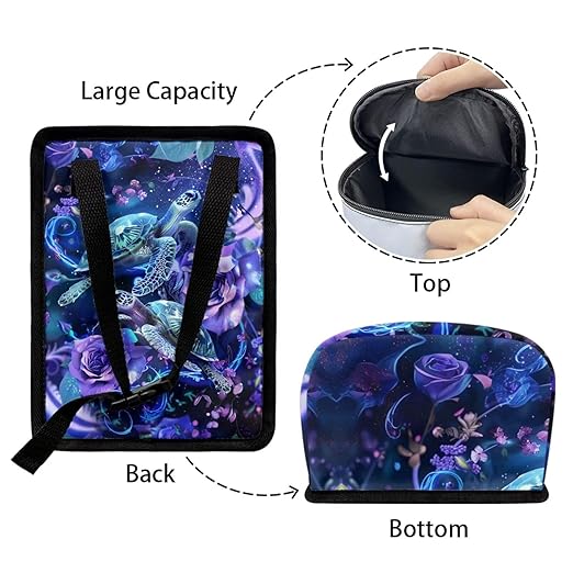 DISNIMO Hawaiian Sea Turtle Car Trash Can Bin with Lid Cute Car Garbage Can Leakproof Mini Car Accessories Trash Bin Car Dustbin Organizer Container for Car Office Home