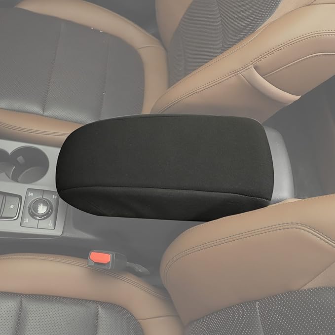 Jimen for Bronco Sport Center Console Cover, Armrest Cover Cushion Pad Protector Compatible with Ford Bronco Sport 2021-2023
