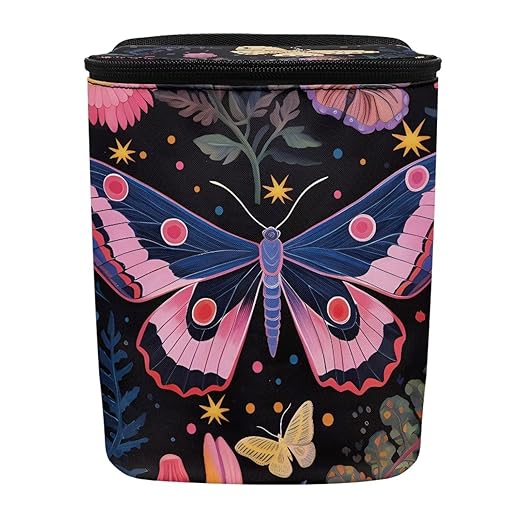 Butterfly Car Trash Can with Lid,Leak Proof Hanging Garbage Storage Pocket for Home and Car,Durbale and East to Install Car Accessory Interior