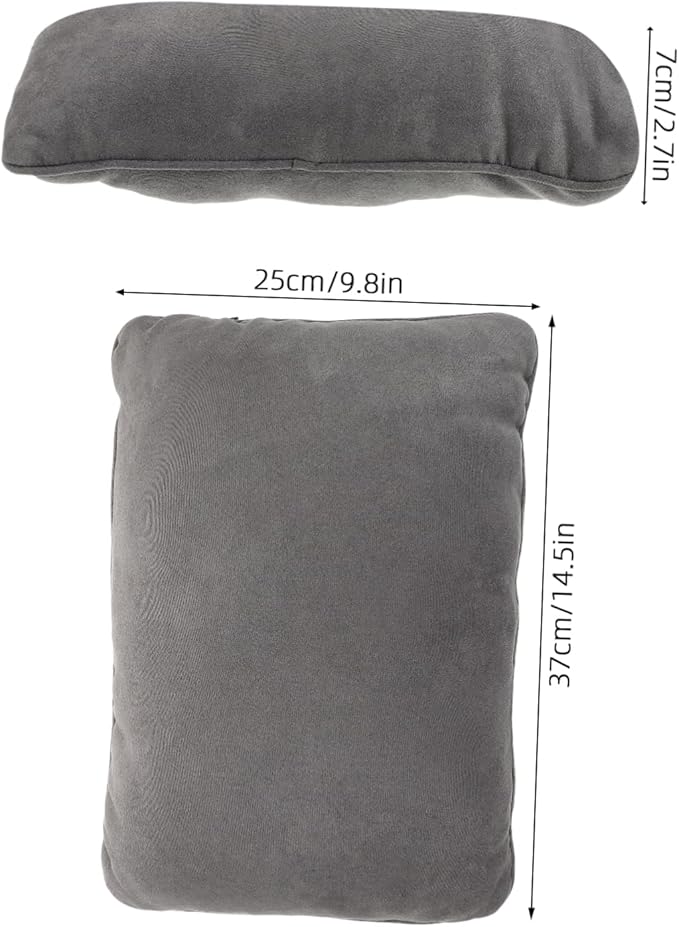 Ergonomic Car Seat Cushion Lumbar Pillow for Driving Seat Back Support Pp Cotton Lumbar Pillow Grey