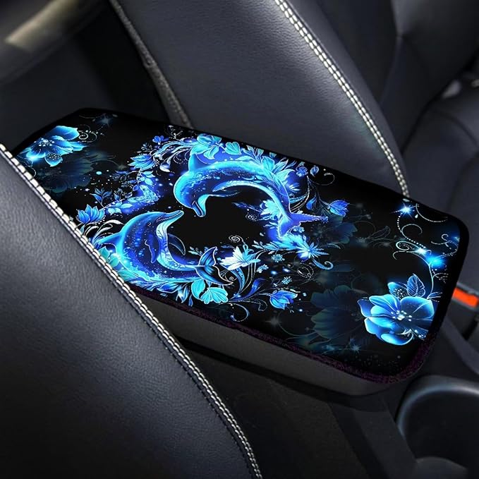 Biyejit Car Center Console Armrest Cushion Cover Pad Car Interior Decor Accessories Universal Fit for Sedan, Truck, SUV