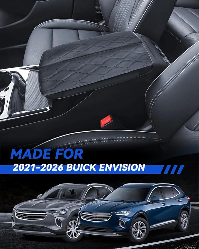 Armrest Cover for Buick Envision 2021-2025 2026 Accessories Center Console Middle Lid Pad Protector for Car Elbow Rest-Thickened