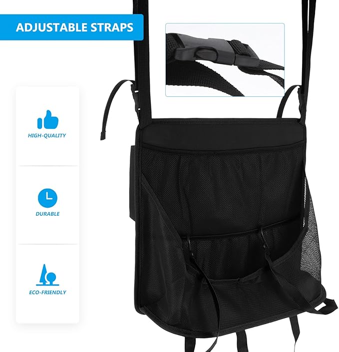 UPKOCH Car Backseat Organizer Storage Bag with Seat Back Separation Net, Oxford Cloth Multi-function Hanging Pocket for Travel, Automobile Seat Back Storage Organizer
