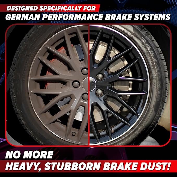 Carfidant Rim Reactor Wheel and Rim Cleaner Spray - Removes Brake Dust & Grime - Safe for BMW, Mercedes, Audi, VW & Porsche - No Scrub, pH Neutral, Non-Acidic Tire Cleaner - 32 fl oz