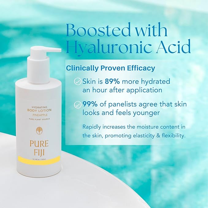 PURE FIJI Hydrating Body Lotion, Pineapple (10.14 Fl.Oz /300ml)