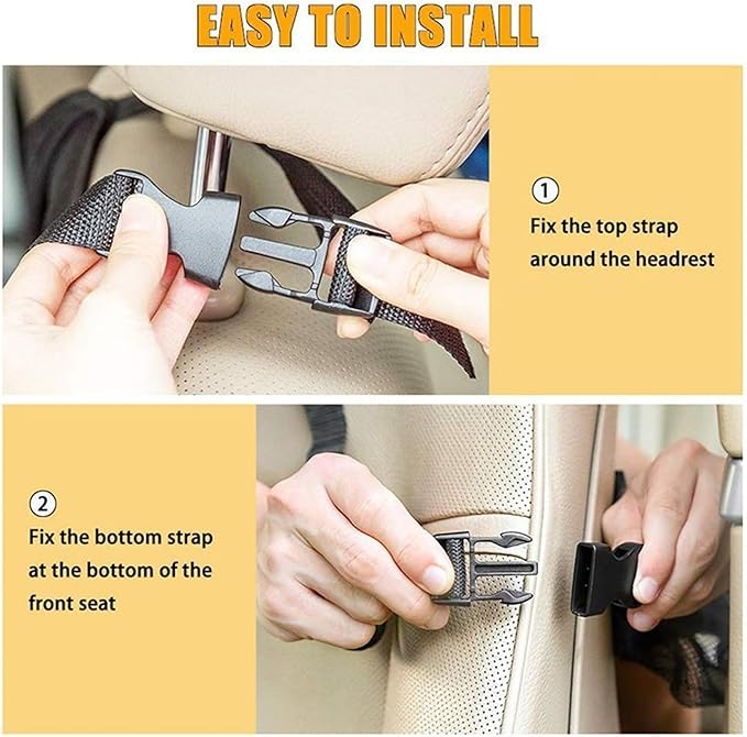 Car Backseat Organizer, Backseat Car Organizer with Tablet Holder&Mesh Storage Bag, Water-proof Car Caddy Organizer Backseat with Fastening Straps Car Storage Organizer, Car Backseat Organizer