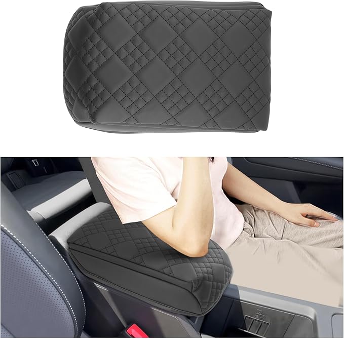 SXCY for 2025 2026 VW Tiguan Armrest Cover for 2025 2026 Volkswagen Tiguan Accessories 2025 2026 Tiguan Center Console Cover 2025 2026 Tiguan Middle Console Cover Add Soft Cotton Cushion (Added-Pad)