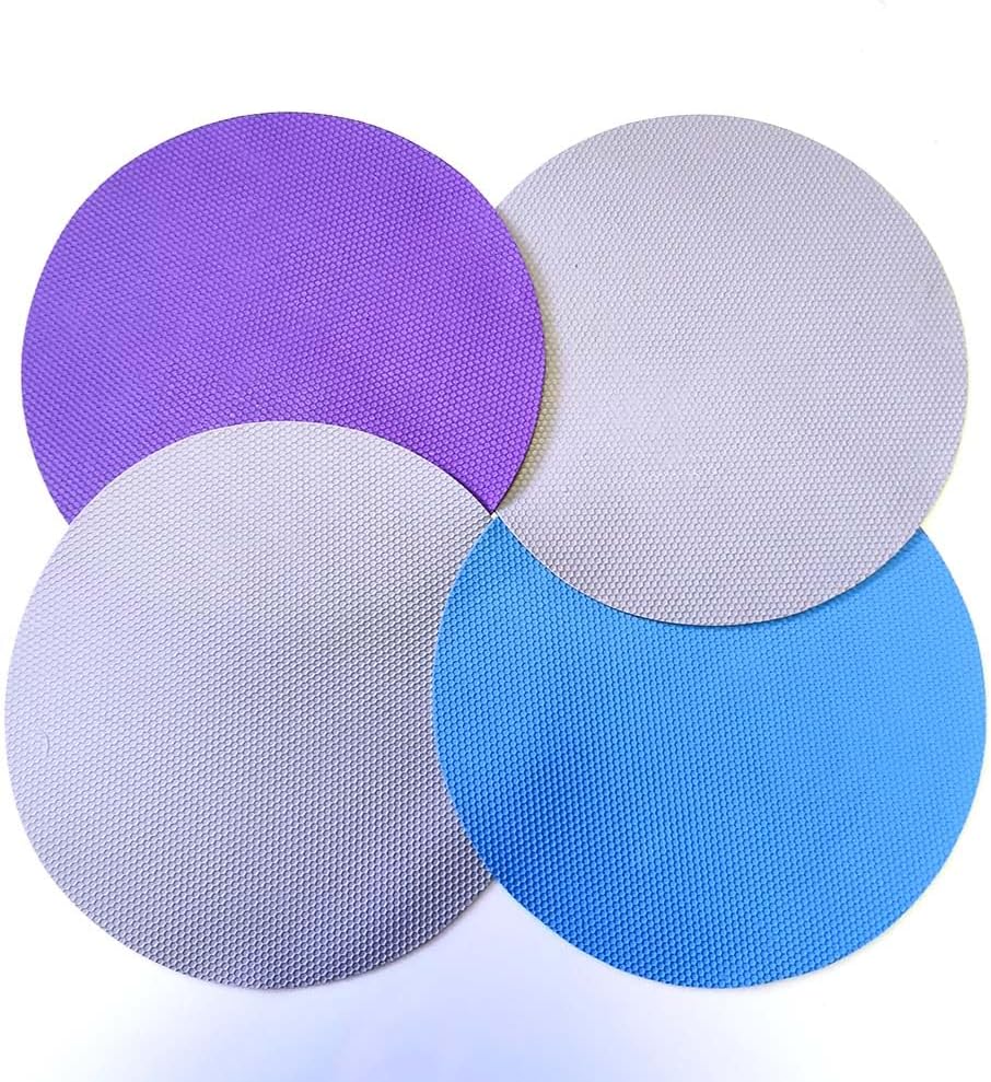 4pcs Rubber Jar Opener Bottle Gripper Non Slip Pad Multi-function Can Opener for Seniors with Arthritis Weak Hands (Circle One)