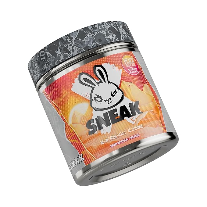 SNEAK Energy Drink Powder | Peach Iced Tea | No Sugar. No Nasties. Just Natural Caffeine, Focus-Boosting Nootropics | 40 Servings