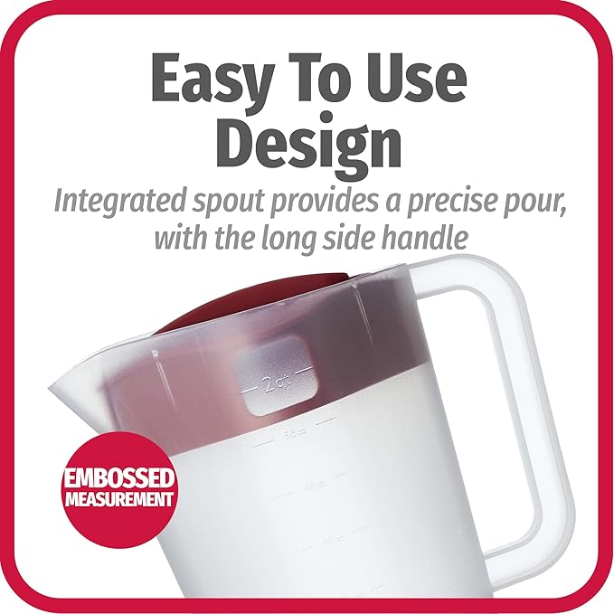 GoodCook 1/2-Gallon Pitcher with 4 Way Lid, BPA Free