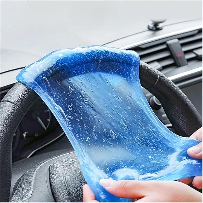 Car Cleaning Gel - Reusable Slime for Air Vents, Dashboards, Laptops, Keyboards, and More - Interior & Dirt Remover Tool(Blue 1PC)