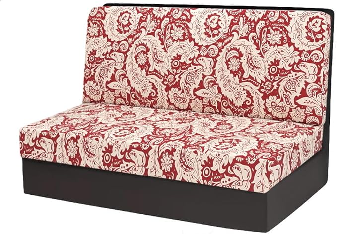 RV Dinette Cushion Covers, Stretch Table Seat Slipcovers, Replacement Washable Camper Couch Cushion Slipcovers for Bench Seats, RV Camper Car 1 Backrest Cover & 1 Bench Cover,Red