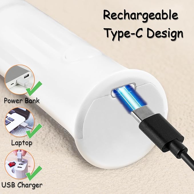 Rechargeable Milk Frother Wand 3 in 1, Handheld Drink Mixer Electric Whisk Stirrer Coffee Foam Frother with 3 Stainless Steel Whisks, 3 Speeds, USB-C Protein Powder Mixer for Cappuccino, Egg, White
