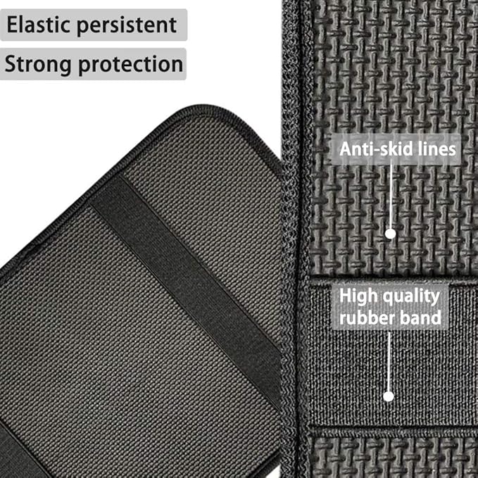 Pure Green Universal Black Auto Center Console Cover Pad Fit for SUV/Truck/Lemo, Car Armrest Seat Box Cover