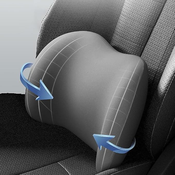 New Car Headrest & Lumbar Support Cushion for Hyundai Santa Fe 2001-2024, Ergonomic Memory Foam Seat Headrest Neck Rest Cushion Breathable Removable Cover for Neck Back Relief,D/Blue