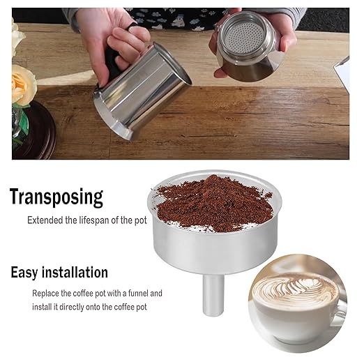 Coffee Pot Replacement Funnel Fits for Mocha Coffee Maker Pot 3-Cup,Moka Pot Funnel Replacement(1 Pcs 3-Cup