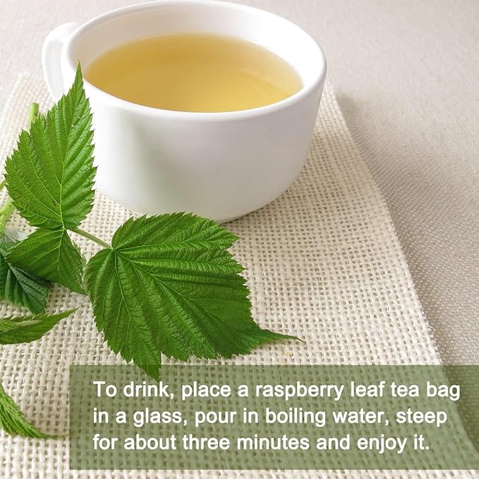 EILIN YHT Red Raspberry Leaf Tea Bags Herbal Tea - Eases Menstrual Cramps Supports Healthy Pregnancy 100 Counts 7.05Oz 200g