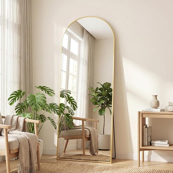 NEWBULIG Full Length Mirror, Upgraded Body Wall Mirrors with Shatter-Proof Glass, Floor Standing Mirror, Home Wall Decor