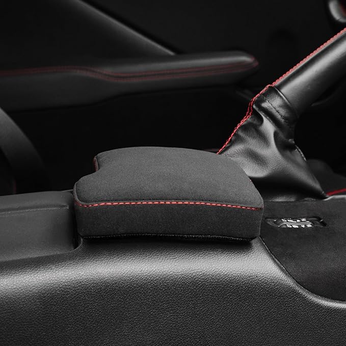 KUNGKIC for MT Toyota GR86 Subaru BRZ 2022 2023 2024 2025 Soft Armrest Pillow Auto Center Console Cushion Pad Automotive Interior Accessories 9002 Color Italian Suede
