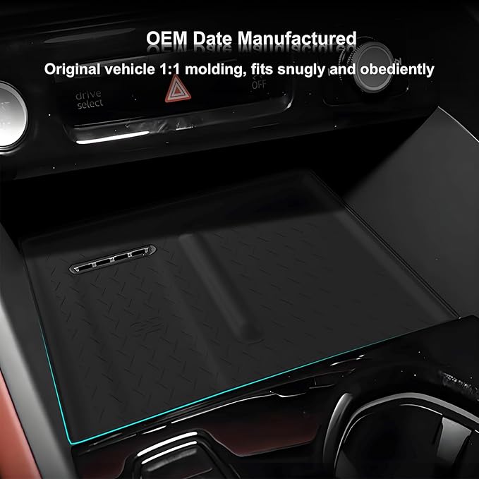 Center Console Wireless Charger Mat Compatible with Audi Q5 2026, Silicone Console Wireless Phone Charging Pad, Non-Slip Silicone Mat Wireless Charger Cover for Audi Q5 Accessories