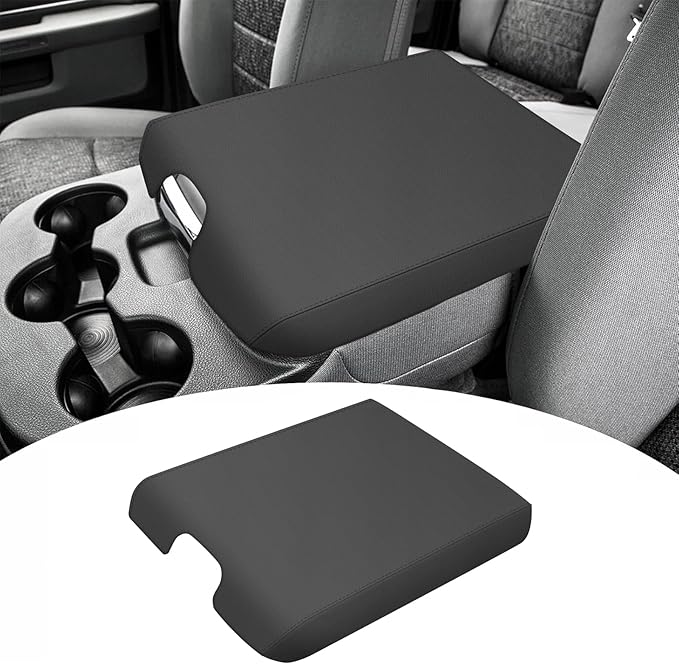 AOMSAZTO Jump Seat Console Covers for 2013-2018 Ram 1500 & 2013-2024 Ram 2500/3500/1500 Black