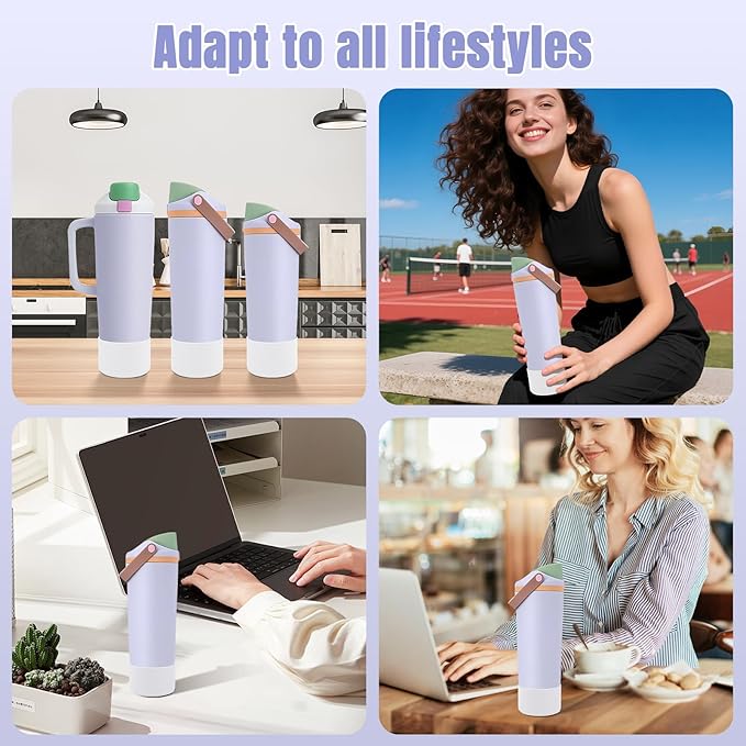 2PCS Silicone Boot Compatible with Owala 30oz & 40oz FreeSip Sway Bottles & Tumblers, Protective Anti-Slip Bottom Cover Sleeve for Freesip Sway Tumbler