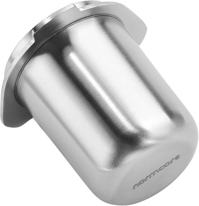 Normcore 53.3mm Portafilter Dosing Cup, 304 Stainless Steel, Mirror-polished Inside, Compatible with 54mm Breville Sage Portafilters, Brushed Silver