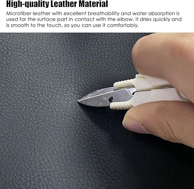 sportuli Center Console Cover Anti-Scratch Leather Armrest Pad Replace for 2019-2024 2025 Dodge RAM 1500 2500 3500, for All Makes & Models with Bucket Seats (Black Stitches)