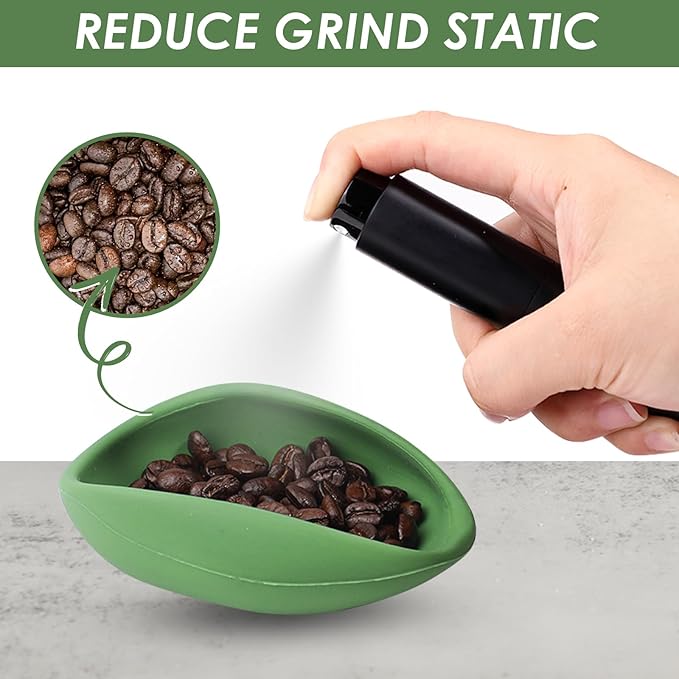 Koluti Silicone Coffee Bean Dosing Cup and Spray Bottle Set, Single Dose Container Measuring Tray, Coffee Bar Accessories Kit Coffee Lover Gift
