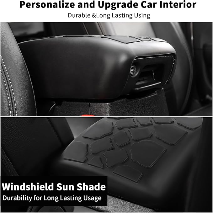 Center Console Armrest Cover Fit for 2018-2024 Jeep Wrangler JL JLU & Jeep Gladiator JT, Armrest Storage Soft Mat Pet Antiscrach Mat Cover