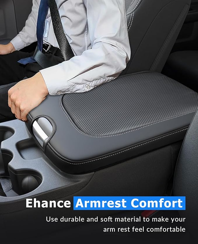 INTGET Center Console Cover for 2013-2018 Dodge Ram 1500 2500 3500 & 2013-2026 Ram 1500 Classic/2500/3500 Accessories Interior Middle Armrest Arm Rest Cushion Protector(Fit for Jump Seat Console)