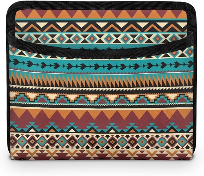 Renewold Southwestern Aztec Car Side Pocket Organizer Pen Cell Phone Sunglasses Holder Tray Pouch for Car Door Window Console Seat Storage Bag for Document Notepad Gadgets Pen 6.85 * 2.32 * 6.26 inch