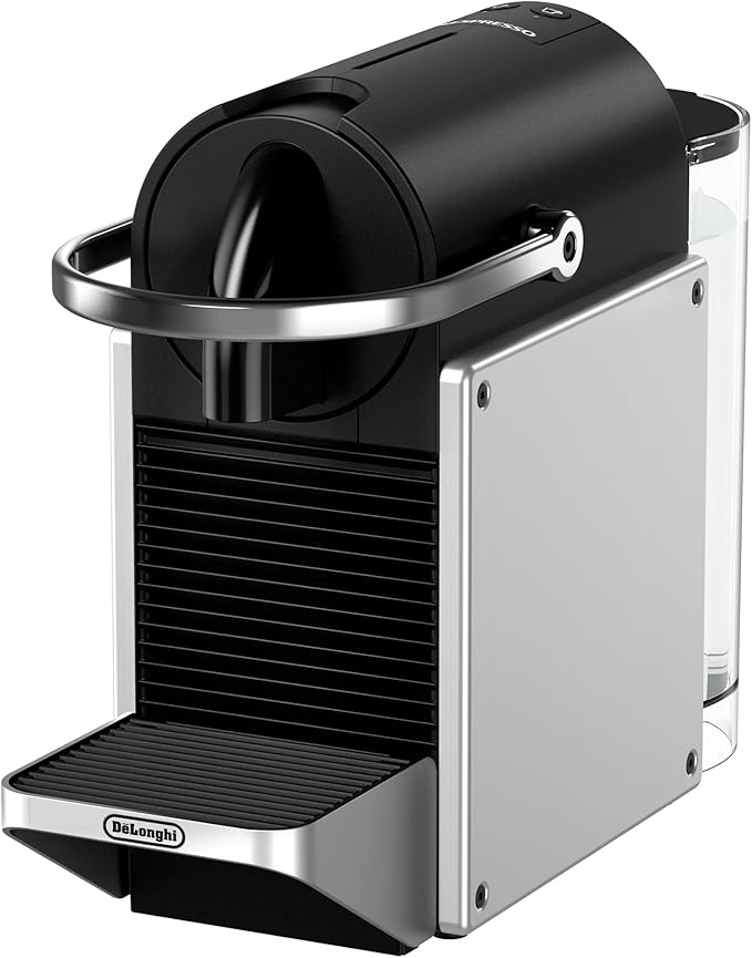 De′Longhi Nespresso Pixie EN127.S, Fully Automatic Coffee Machine, One-Button Coffee Machine with Multi-Function, Welcome Set Included, Compact Design, 19 Bar Pressure, 1260W, Silver