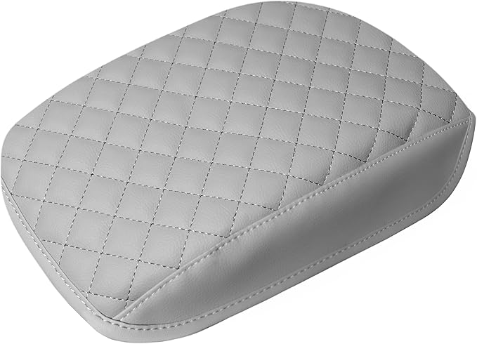 SENSHINE Armrest Cover for Honda Pilot Accessories 2009 2010 2011 2012 2013 2014 2015 Center Console Cover Anti-Scratch Leather Armrest Decoration for Honda Pilot Interior Accessories (Gray Trim)