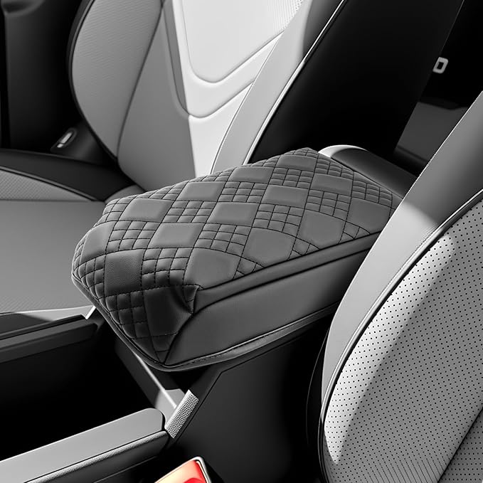 SKTU for 2025 2026 VW Tiguan Center Console Cover for 2025+ Volkswagen Tiguan (S/SE/SE R-Line Black/SEL R-Line) Armrest Cover VW Tiguan 2025 2026 Accessories 2025+ Tiguan Console Cushion (Thickened)