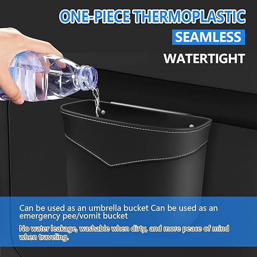 vvag Car Trash Can,Mini Vehicle Trash Bin Organizer with 20pcs Plastic Trash Bags,Leak-Proof Small Garbage Bin for Auto Vehicle, Car Door & Back Seat,Portable for Home Office Travel