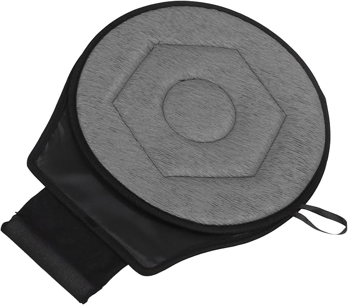 AMAKO Revolve 360 Car Seat Cushion, Rotating Geometric Rhombic Swivel Car Seat for Elderly Portable Round Seat Cushion