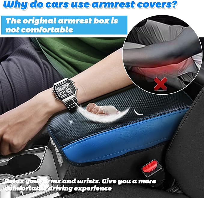 SHAOHAO for 2024 2025 Subaru Ascent Car Armrest Cover for 2019-2023 2024 2025 Subaru Ascent Accessories Center Console Cover Ascent 2023 2024 2025 Arm Rest Console Lid Protector Cushion Cover Pad
