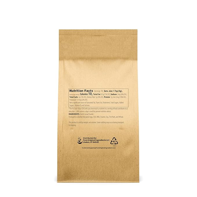 Pure Original Ingredients Cocoa Powder (1 lb) Pure & Natural