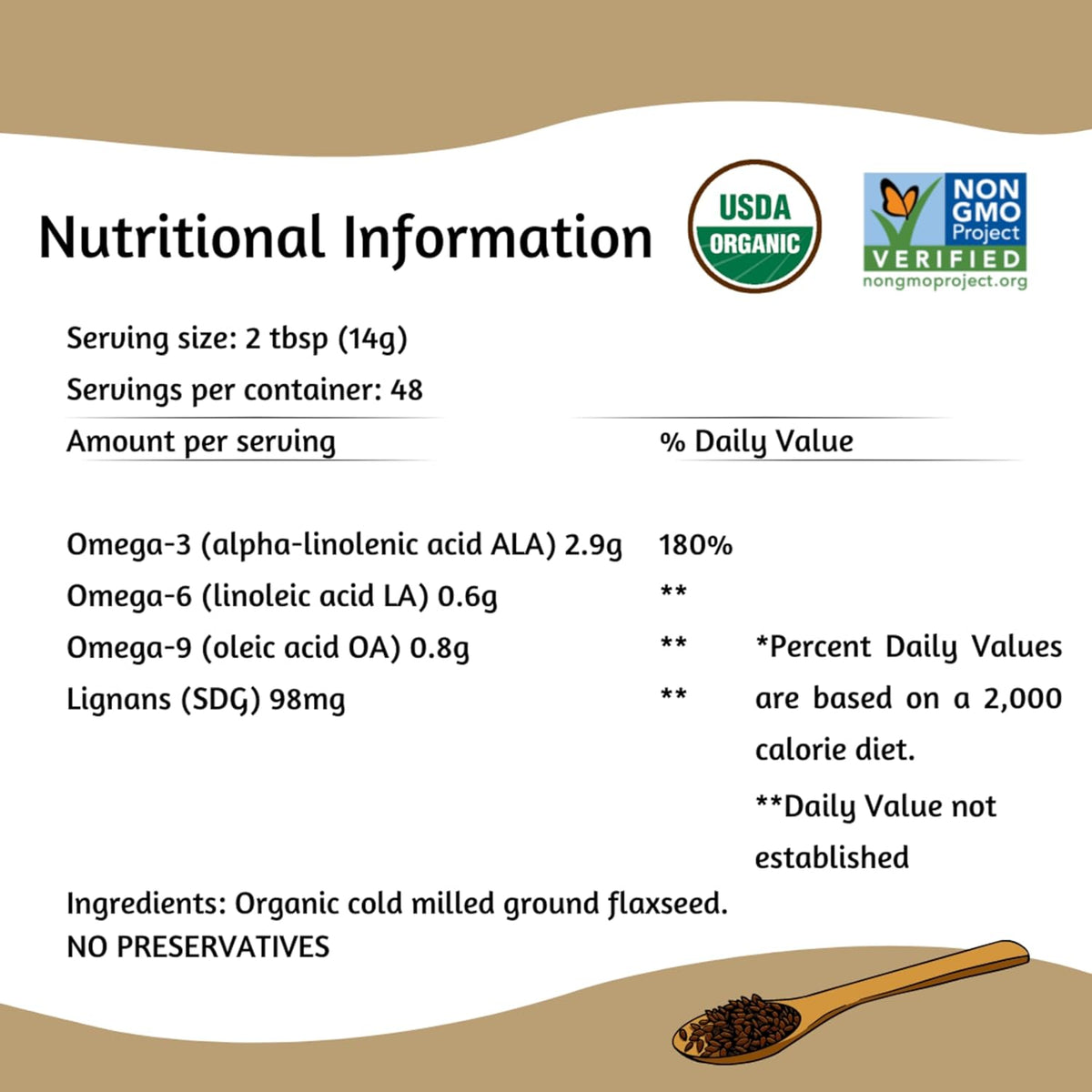 Spectrum Essentials Organic Ground Flaxseed, Gluten Free, 24 Oz