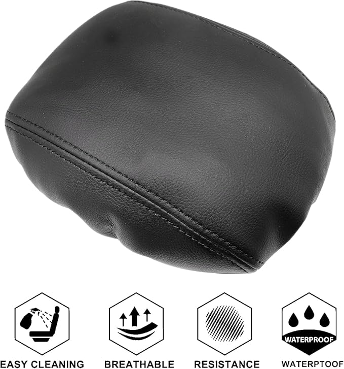 NLQR Console Console Lid Cover Protector Pad Cushion with Elastic Strap Black Compatible with Subaru Forester 2013 2014 2015 2016 2017 2018