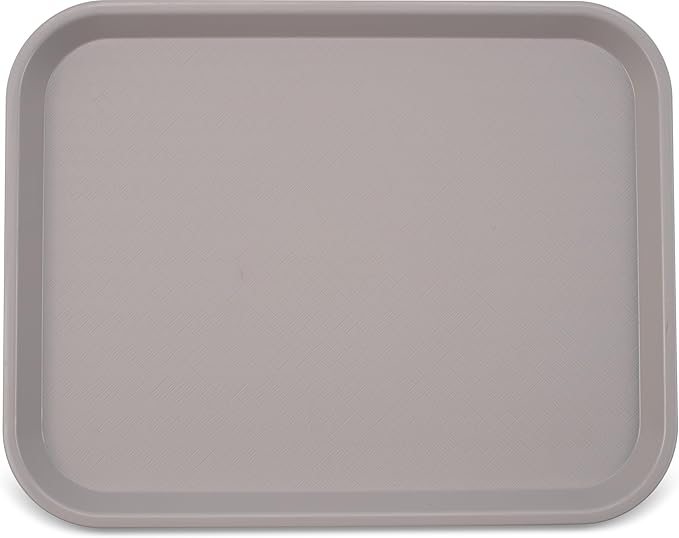 Carlisle FoodService Products Cafe Plastic Fast Food Tray, 14" x 18", Gray