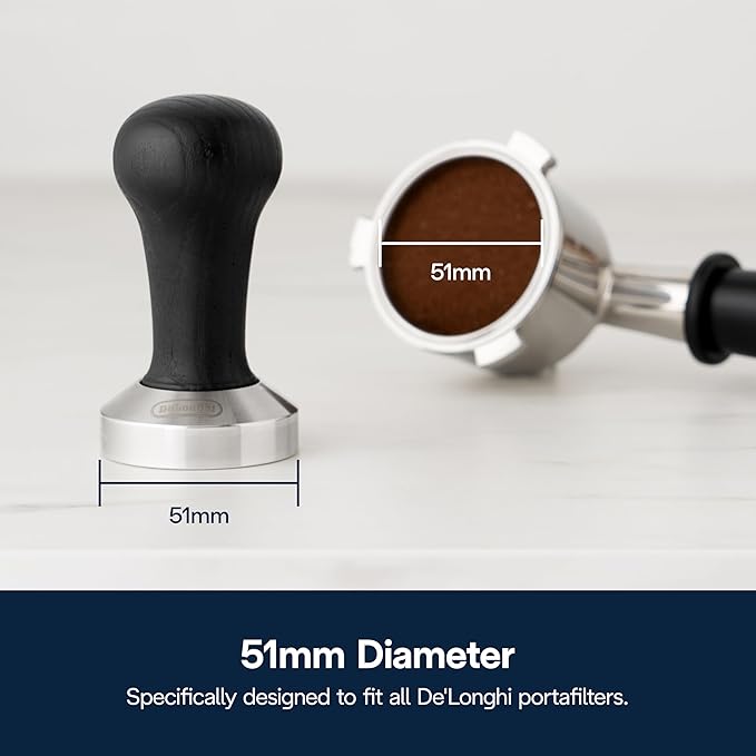De'Longhi DLSC080 Black Wood Espresso Coffee Tamper